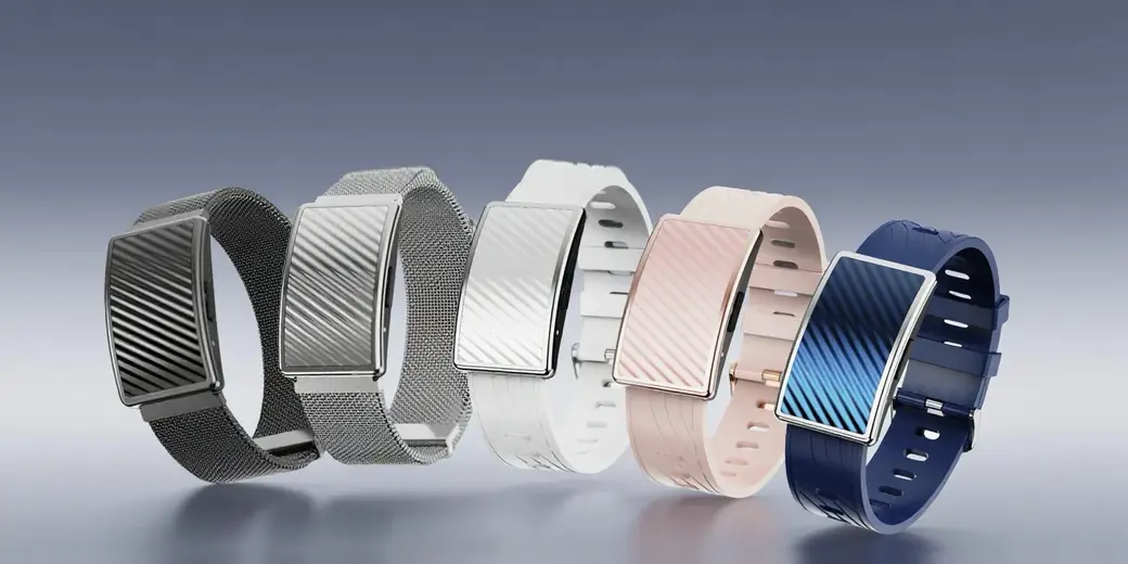 The five V+ bands side by side